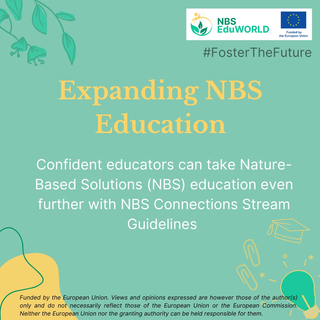 NBS_EduWORLD's tweet photo. 🌿 Educators, take #NatureBasedSolutions learning further! The NBS Connections Stream Guidelines help integrate NBS across all learning settings, fostering sustainability literacy 🌍📚.
🔗 Explore now: https://t.co/lkx6IWmuo3
#FosterTheFuture #NBSEducation #TeachFromNature https://t.co/R1PxLI9x4p