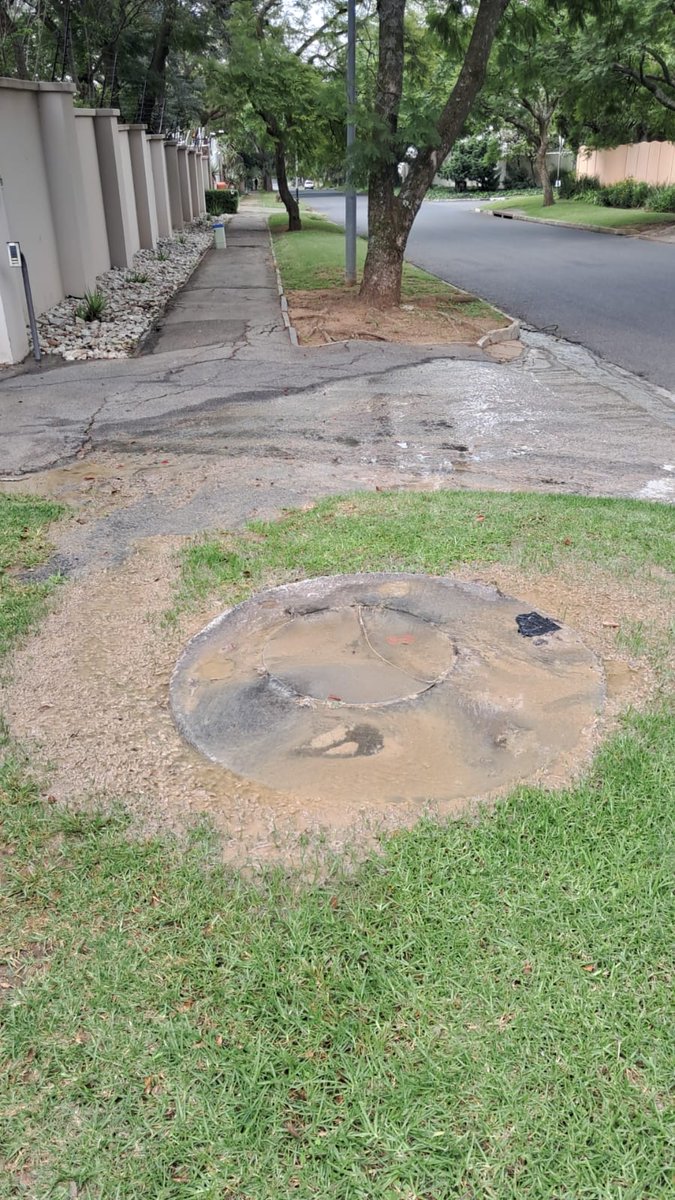 Massive sewerage leak outside 21 Murray St, Waverley - ref JWAPP-40017828 - leaking into properties now, please escalate <a href="/CityofJoburgZA/">City of Joburg</a> <a href="/JHBWater/">Johannesburg Water</a> <a href="/BelindaE6/">Belinda Kayser-Echeozonjoku</a>