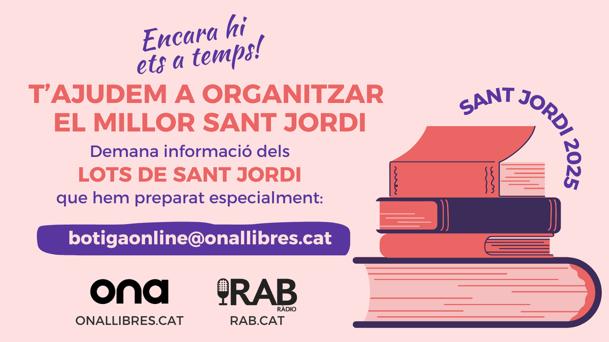 RABradioBCN's tweet photo. RAB Ràdio i @OnaLlibres   s’alien per fer arribar Sant Jordi a cada racó del món
https://t.co/jrqs0EHZEX https://t.co/wGkfIP0gmE