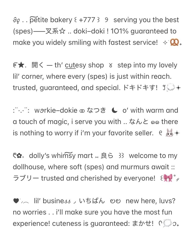 vosveux's tweet image. ⠀
Help repost, dear. Thank you!

Hello,  i'm  bringing  you  20  in  total  wording  bio  untuk  BA  dan  semua  tipe  akun!  Gratis  untuk  revisi  serta  beli  4  hanya  10.000  saja!  Check  ALT  untuk  code  &amp;amp;  harga,  dear.  #zonauang 
⠀