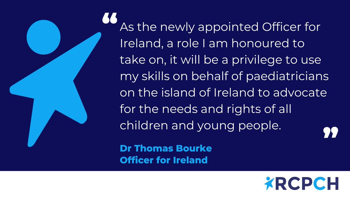 We are delighted to welcome Dr Thomas Bourke as our new Officer for Ireland.

👉rcpch.ac.uk/news-events/ne…