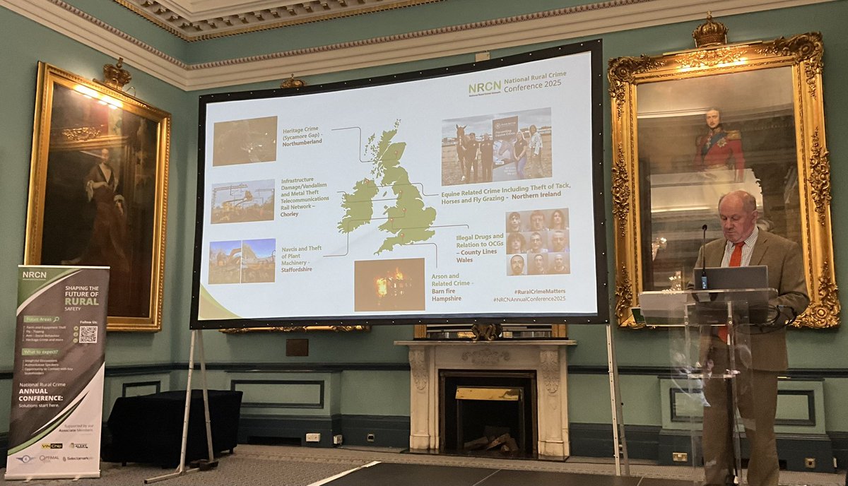 FFLThe's tweet photo. National Rural Crime Network Conference opening address by Tim Passmore, Police &amp; Crime Commissioner for Suffolk raising profile of rural, heritage &amp; wildlife crime and campaign to secure protection and wellbeing of rural communities and the historic environment.

#RuralHeritage https://t.co/Fvn3LUodw3