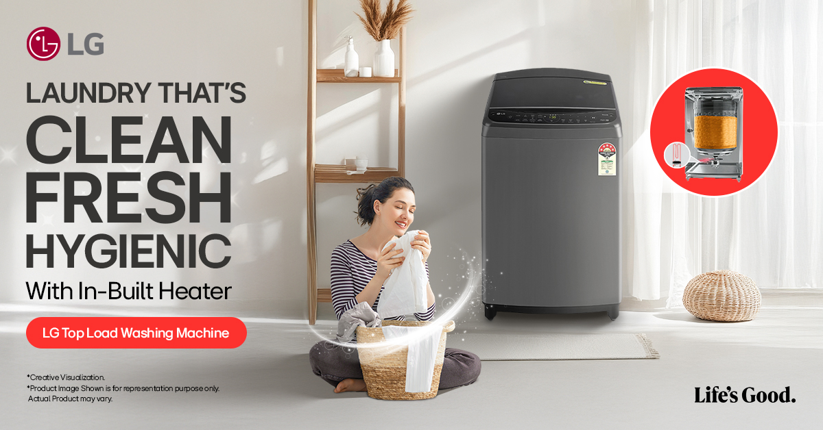 LGIndia's tweet photo. The LG Top Load Washing Machine with an in-built water heater delivers a thorough wash, keeping your clothes clean, fresh and hygienic with every cycle.
Know more at:https://t.co/ovbsKj47S0
Know more at: #LG #LGIndia #LifesGood #InbuiltHeater https://t.co/FgQoCKoNUw