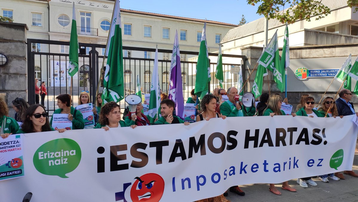 📢 🏥 SATSE exige empleo estable y el fin de la precariedad en Osakidetza ✊💼

💬 Exigimos que Osakidetza convierta la eventualidad sin código en plazas estructurales, garantizando estabilidad laboral y calidad asistencial.

🔗labur.eus/qniy0jrj