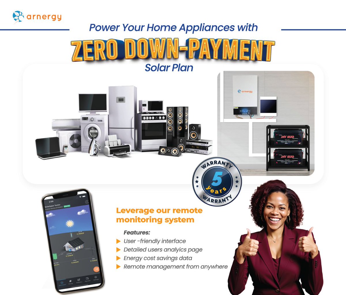arnergy's tweet photo. Say goodbye to power struggles with Arnergy Zed Lite—affordable, reliable solar energy with zero down payment!

Make the smart choice today!

#Arnergy #Solarenergy #Zerodownpayment #Renewableenergy #Trending #TrendingNow https://t.co/6EfW75Qr27