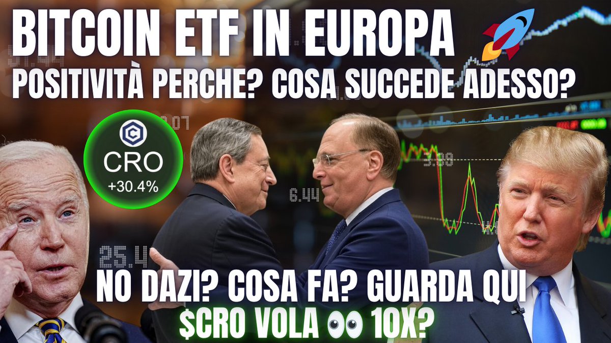 🔥 In questo video di Fratelli Di Crypto 🇮🇹🦄☕️ analizziamo perché i mercati stanno reagendo positivamente e cosa c’entrano i dazi che potrebbero cambiare tutto… 🤔 Guarda il video per scoprire i dettagli!

Inoltre, BlackRock porta ufficialmente il suo ETF su Bitcoin in Europa,