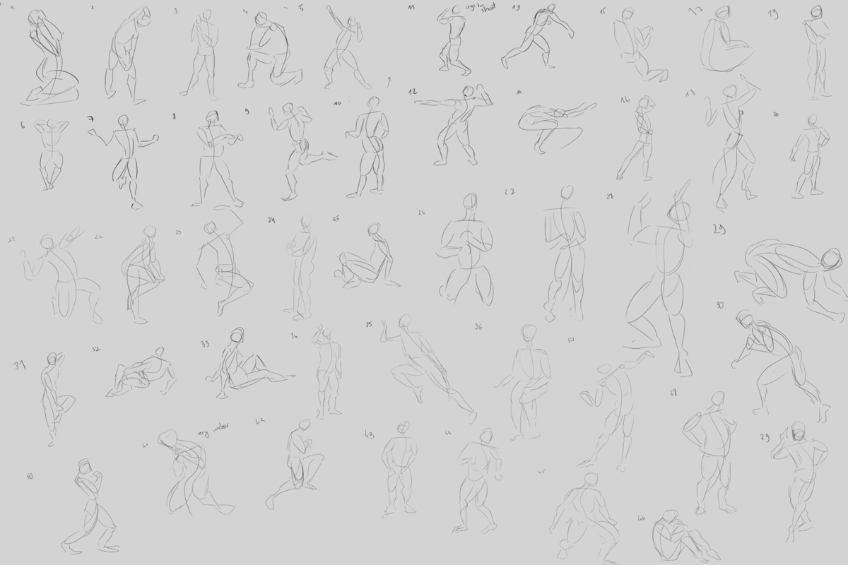 silxstudies's tweet photo. 46 1-minute gesture studies #artfundamentals https://t.co/saUaBg0wdz