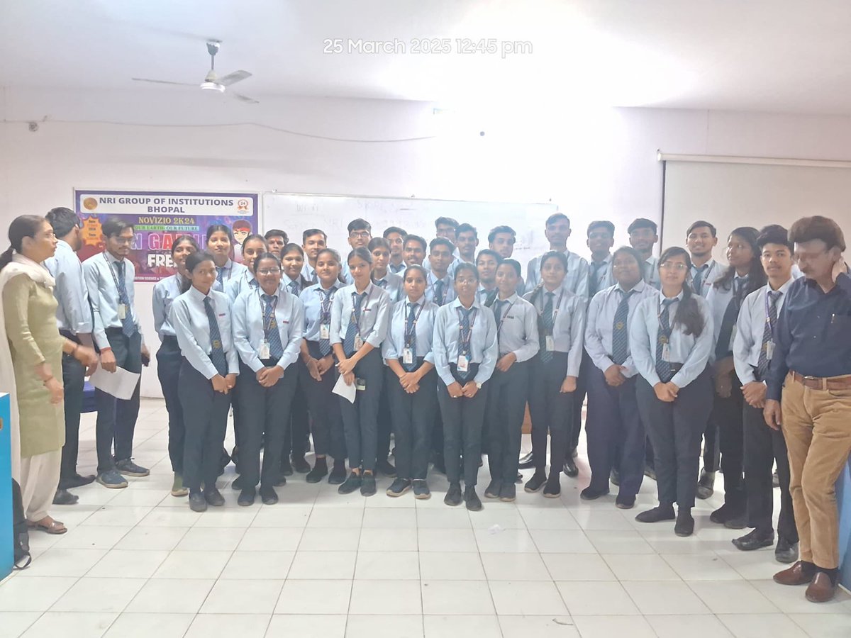 NRIGroupIndia's tweet photo. The T&P Cell of NIIST Bhopal organized "OPINIONATOR", a dynamic #GroupDiscussion (GD) competition where students showcased their critical thinking 🧠, communication skills 🎤, and reasoning abilities ⚖️.
📍 #NIIST Bhopal | 📅 March 25, 2025
#GD #Bhopal #NRIGroupIndia https://t.co/HOc1zpMKiS