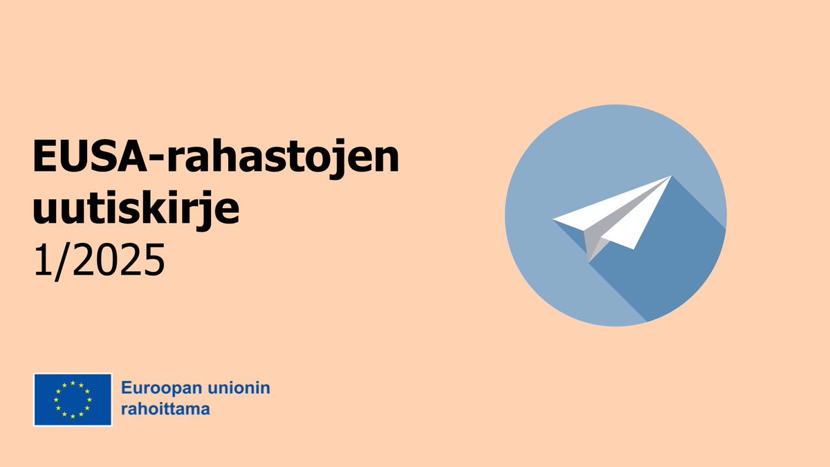 Lue uutiskirjeestä EUSA-rahastojen kevätkuulumiset
🔸Haku auki 3.-31.3.
🔸Ohjelmapäivityksiä keväällä
🔸Rahastoja koskevan valtioneuvoston asetuksen 
       muutokset
🔸Huhtikuun teemakoulutukset

Lue uutiskirje &amp; liity postituslistalle verkkosivuillamme➡️ bit.ly/3E5xFlp