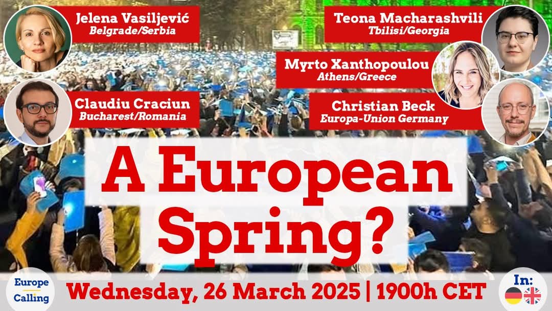 Join us tomorrow evening for a timely debate on the recent wave of protests in the region. Thanks you for organizing <a href="/_europecalling/">Europe Calling e.V.</a> <a href="/FriesMaximilian/">Maximilian Fries</a>

Register here: europe-calling.de/en/webinar/eur…