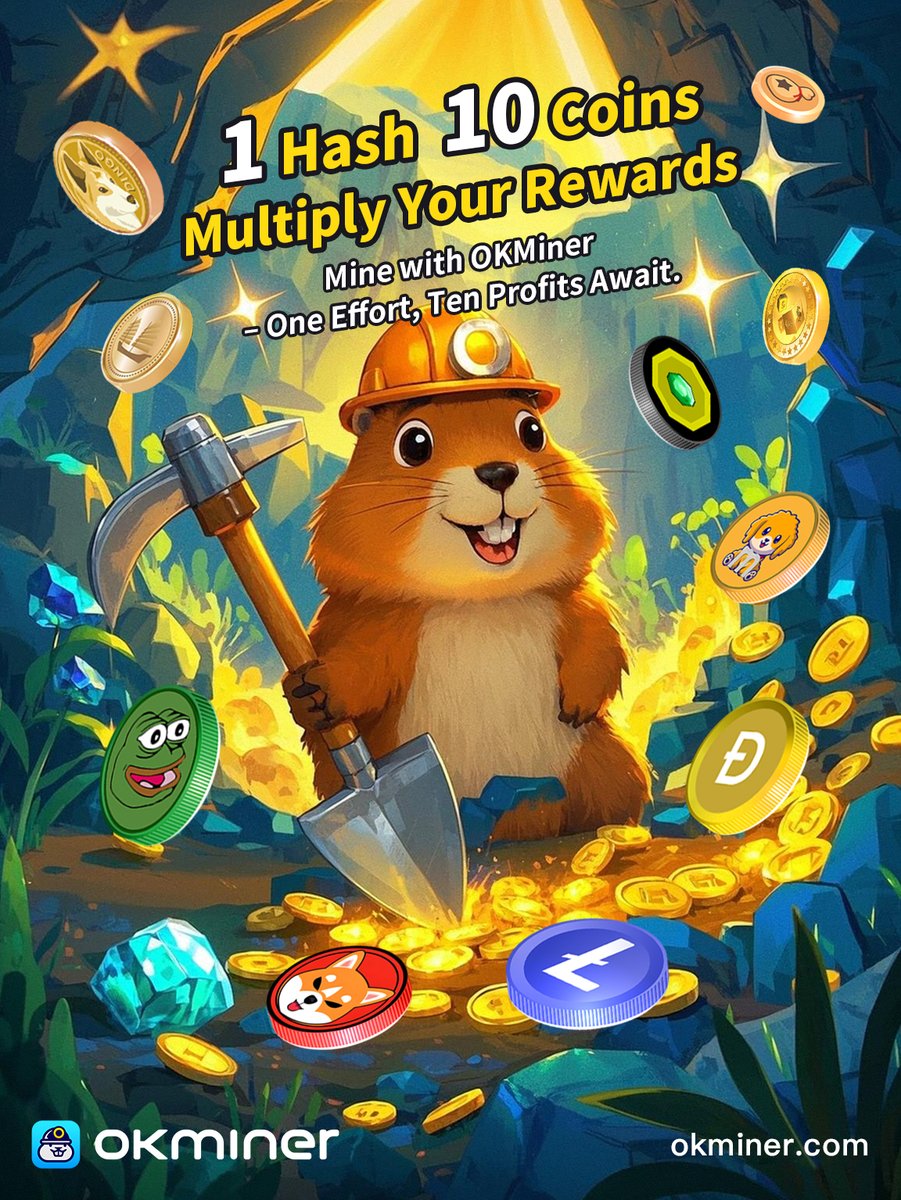 1 coin, 10x the power! 💪
 $SHIC joins the mining party with $LTC, stacking $DOGE, $PEPE, $BEL, $PEP, $LKY, $JKC, $DOGM, $DINGO, &amp; $CRC. 

More coins, more gains👉:okminer.com 
Get more help：t.me/+l2wb4DyStTM4M…

#CryptoMining #BTC #ETH #Dogecoin