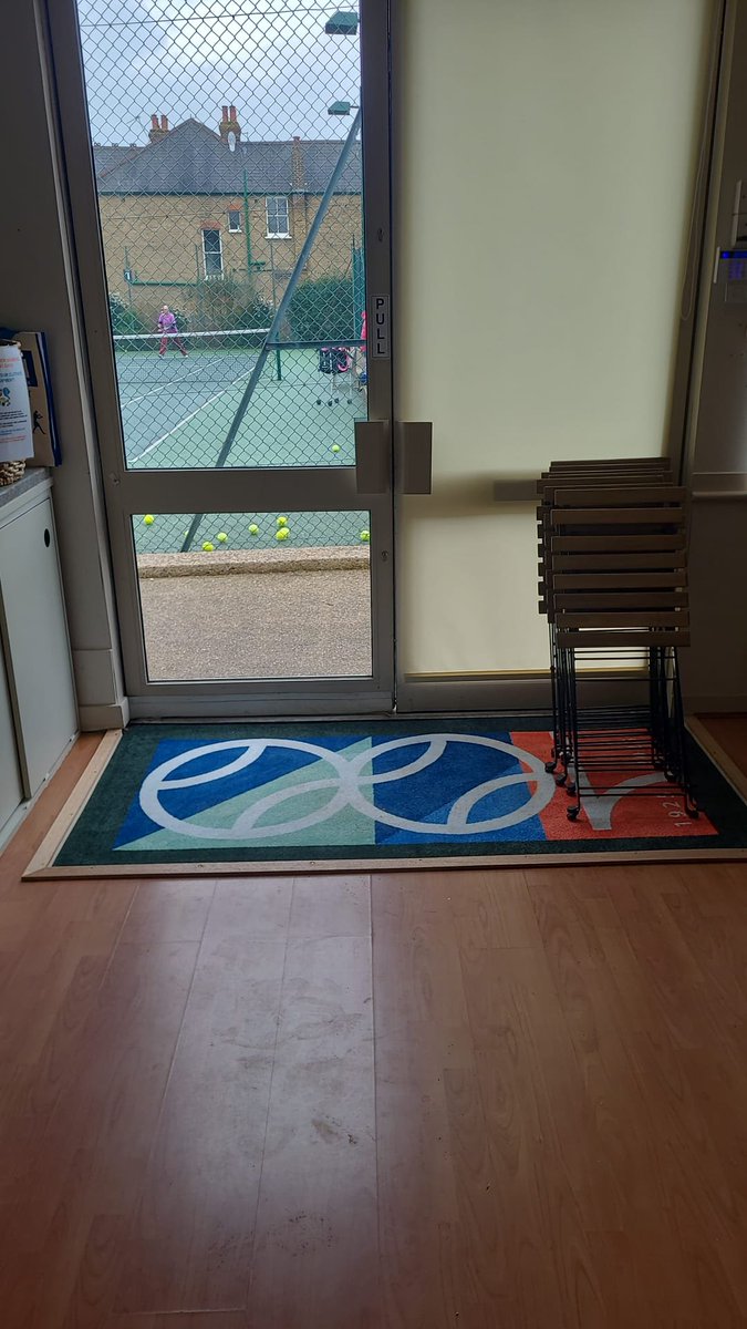 '100' mat...As soon as visitors step into our clubhouse, they'll know its our centenary year. #Conwaytennis #TheFirst100Years