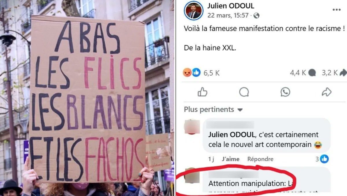 Le député RN de l'Yonne Julien Odoul publie une image trompeuse des manifestations anti-racistes de samedi 

francebleu.fr/infos/politiqu…