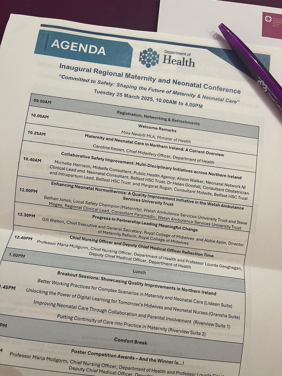 RCM_NI (@rcmni) on Twitter photo We are delighted to attend the inaugural regional maternity and neonatal conference <a href="/healthdpt/">Department of Health</a> and hear from a wide range of interesting speakers.
Looking forward to the session with Gill Walton and Abbie Aplin from <a href="/MidwivesRCM/">Royal College of Midwives 💙</a> We are delighted to attend the inaugural regional maternity and neonatal conference <a href="/healthdpt/">Department of Health</a> and hear from a wide range of interesting speakers.
Looking forward to the session with Gill Walton and Abbie Aplin from <a href="/MidwivesRCM/">Royal College of Midwives 💙</a>