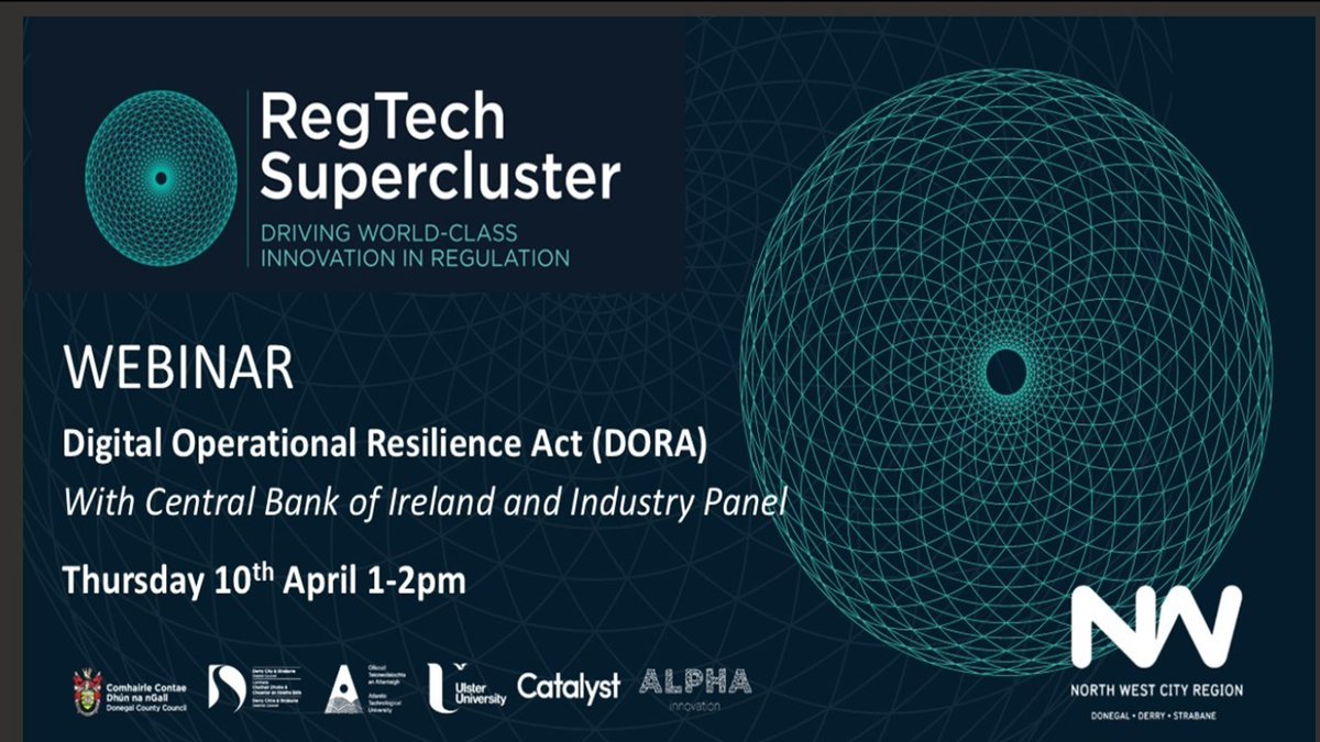 🚨 Cyber threats are evolving—are you ready? 🚨
Join industry experts to explore the Digital Operational Resilience Act (DORA) &amp; its impact on financial services. Stay ahead of compliance &amp; risk! 

📅 Register now: eventbrite.ie/e/digital-oper…  

 #DORA #CyberSecurity #FinTech