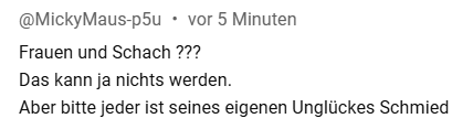 Ich würde Mickymaus gerne antworten, aber er hat mich einfach sprachlos gemacht...