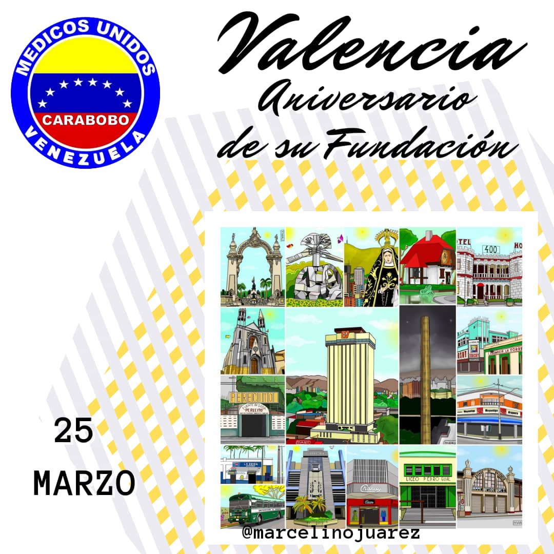 Cada #25Mar celebramos el aniversario de la fundación de #Valencia 
En este año se cumplen 470 años de que la hermosa Valencia, capital del estado Carabobo, fuera fundada por el conquistador español, Alonso Díaz Moreno, en el año 1555. ¡Felicidades a todos los carabobeños!