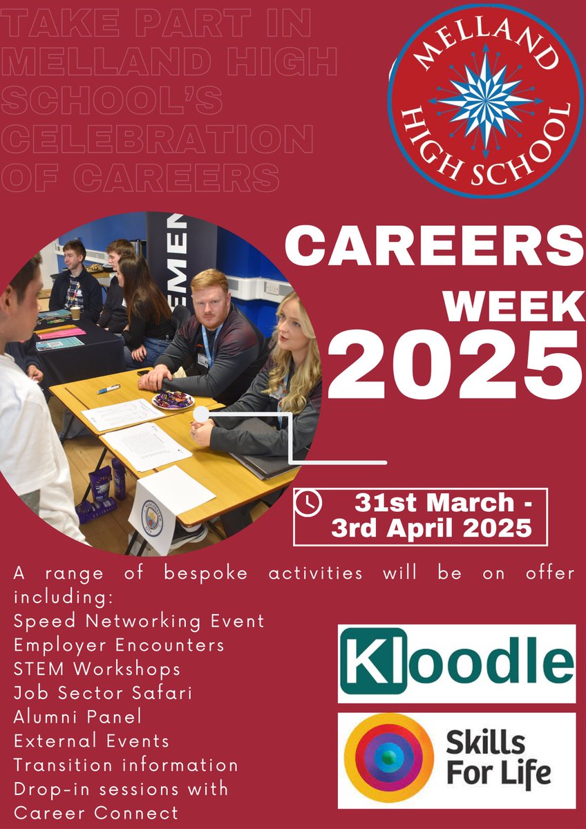 Melland High School (@mellandhigh) on Twitter photo It’s that time of year again!! MHS Careers Week 2025 is just around the corner! <a href="/BrightFuturesET/">Bright Futures Educational Trust</a> <a href="/MCCWorkSkills/">MCC Work and Skills</a> <a href="/KloodleUK/">Kloodle</a> It’s that time of year again!! MHS Careers Week 2025 is just around the corner! <a href="/BrightFuturesET/">Bright Futures Educational Trust</a> <a href="/MCCWorkSkills/">MCC Work and Skills</a> <a href="/KloodleUK/">Kloodle</a>