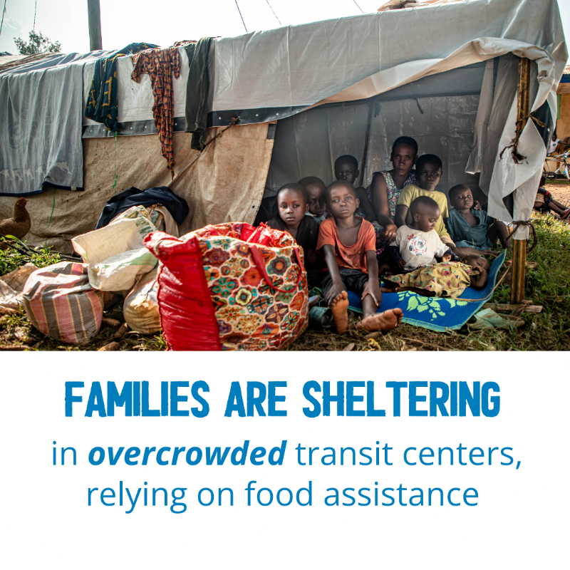 WFP's tweet photo. Nearly 70,000 people - mostly women, children and the elderly - have arrived in #Burundi, fleeing fighting in eastern DR Congo.

WFP has doubled the number of refugees it's assisting, stretching food supplies to reach as many people as possible. 

⏩ Swipe to learn more ⏩