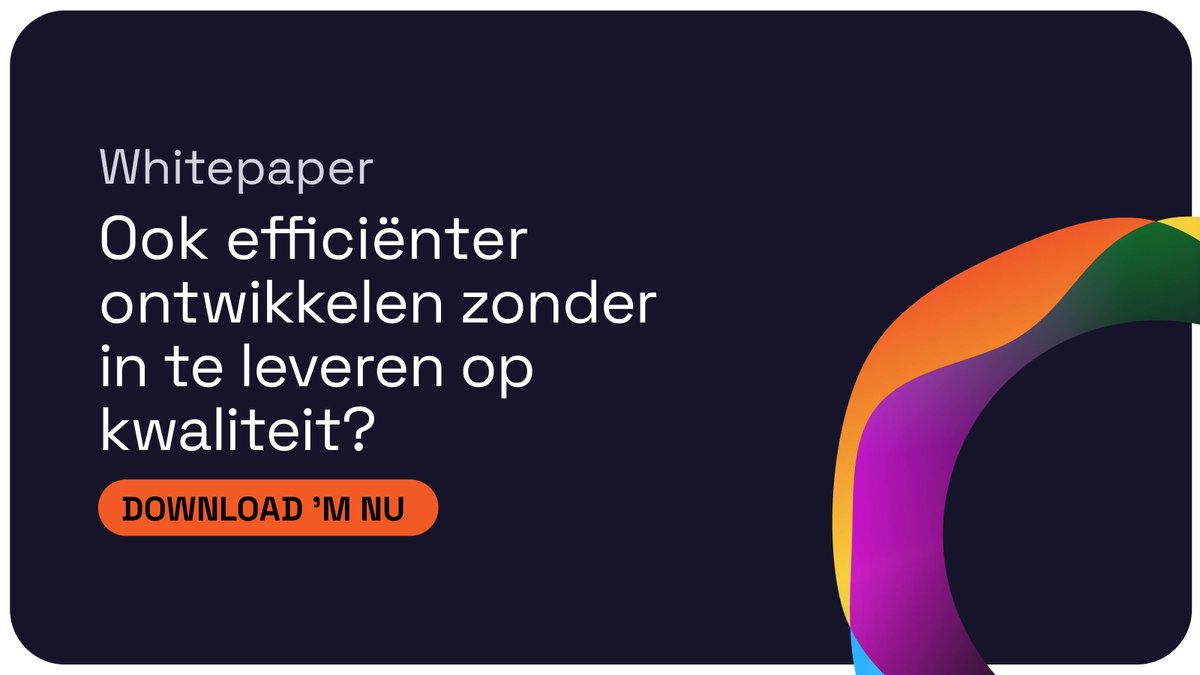 devrepublicen's tweet photo. Efficiënter ontwikkelen zonder in te leveren op kwaliteit? Onze nieuwste whitepaper staat vol praktische tips over CI/CD, microservices, DevOps &amp; security. Download ‘m hier: https://t.co/pvJ76BeC6q

#codequality #security #bridgingexcellence #devrepublic https://t.co/1eUNibjn9h