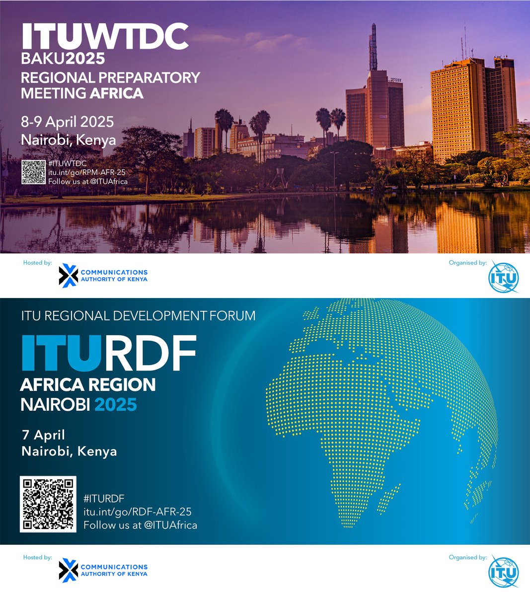 ITU Development (@itudevelopment) on Twitter photo On our journey to #ITUWTDC-25, join us in Nairobi, Kenya at the Regional Preparatory Meeting for Africa, preceded by #ITURDF. Let's work together to achieve regional coordination + foster digital development.
Register now: itu.int/itu-d/meetings…
<a href="/CA_Kenya/">Communications Authority of Kenya (CA)</a> On our journey to #ITUWTDC-25, join us in Nairobi, Kenya at the Regional Preparatory Meeting for Africa, preceded by #ITURDF. Let's work together to achieve regional coordination + foster digital development.
Register now: itu.int/itu-d/meetings…
<a href="/CA_Kenya/">Communications Authority of Kenya (CA)</a>