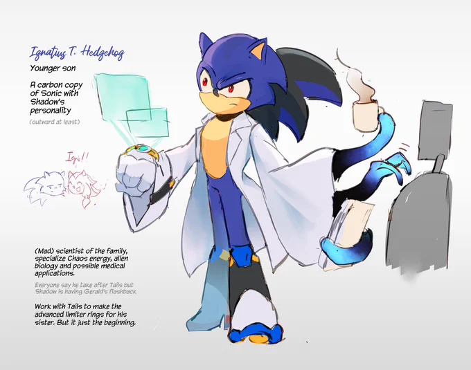 some info about my sonadow fankids Their aunts and uncles will told you how jarring it is to talk to them. (imagine a Shadow with sunshine grin and a Sonic with resting bitch face-- haha) #sonadowfankid #sonadow