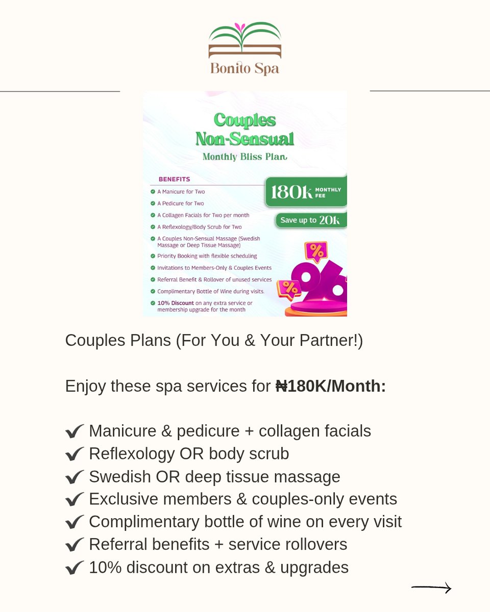 thebonitospa_'s tweet photo. Sensual massages and couple treats are not left out too! 
#thebonitospa #spamembershipplans #spamemberships #spainlagos #spainlekki 
#lagosspa https://t.co/GqtRlzWili