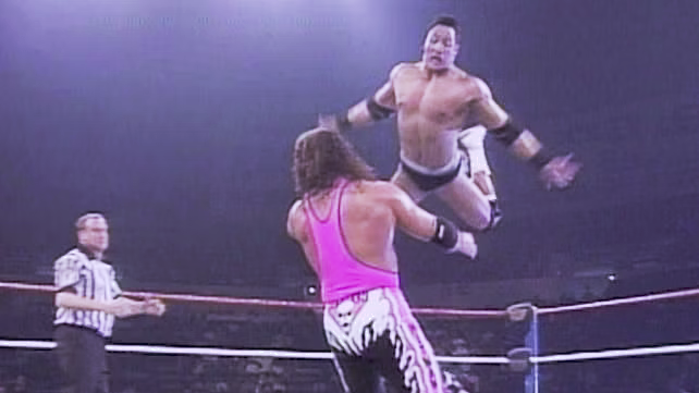 wrestle_hist's tweet photo. 3/25/1997
Rocky Maivia defeated Bret Hart by disqualification to retain the Intercontinental Championship on RAW from Peoria, Illinois.
#WWF #WWE #WWERaw #RockyMaivia #TheRock #ThePeoplesChampion #BretHart #TheHitman #ExcellenceOfExecution #IntercontinentalChampionship https://t.co/BB1cpjgiPz