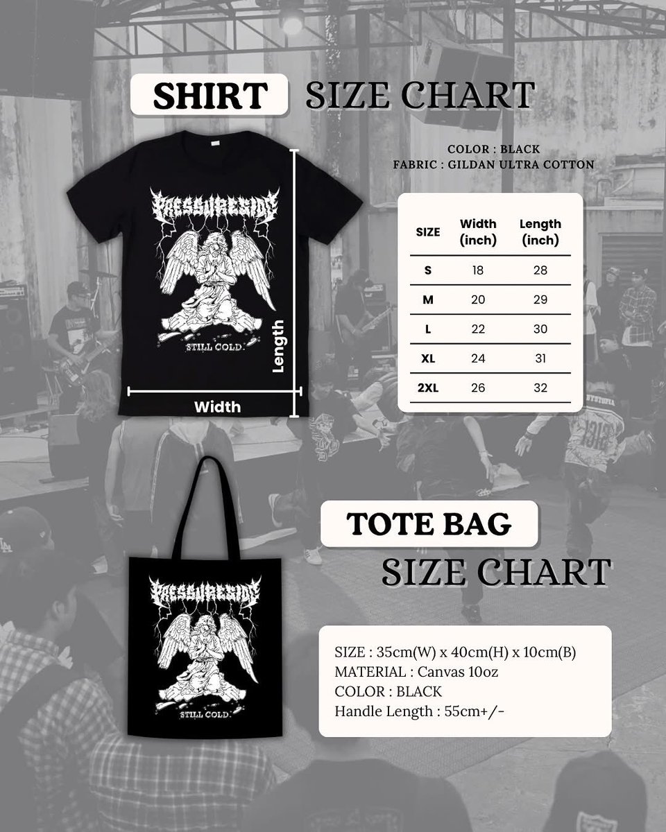 <a href="/pressuresidehc/">PRESSURESIDE</a> "STILL COLD" merch alert! shall be your baju lepas raya berserta tote bag mengisi make up pasangan. details dalam gambar. IQRA'!