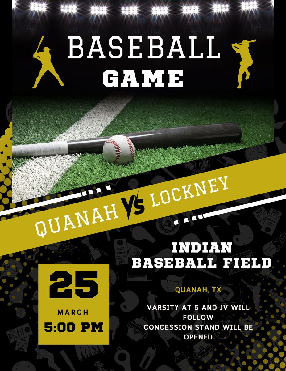 Baseball at home vs. Lockney. Varsity at 5 with JV to folllow.