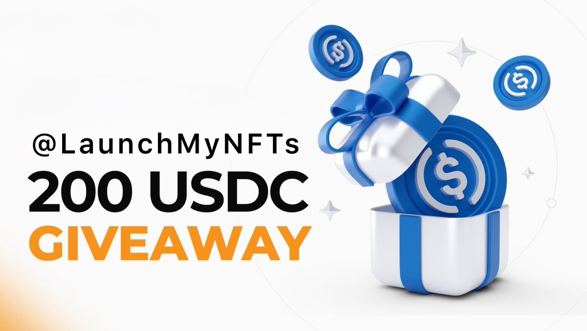 LaunchMyNFTs's tweet image. We are giving away $200 USDC 🎁

To participate:
• Follow @LaunchMyNFTs 🛎️
• Drop your $SOL wallet in comments 💬
• Like &amp;amp; repost this tweet ✅

1 lucky winner will be picked in 24hrs ⏳