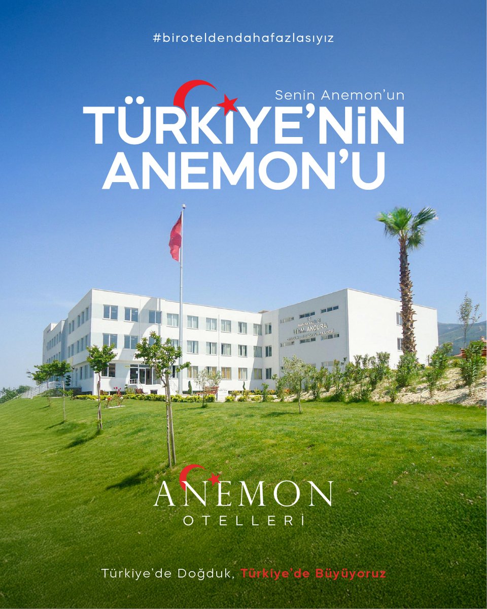 Gelecek nesillerimiz için daha yaşanılabilr bir ülke yaratma konusunda kararlıyız. #biroteldendahafazlasıyız 

Nihal Akçura Turizm Meslek Lisesi  

#TürkiyedeDoğdukTürkiyedeBüyüyoruz 

#SeninAnemonun 🌐 anemonhotels.com #anemonotelleri #biroteldendahafazlasıyız