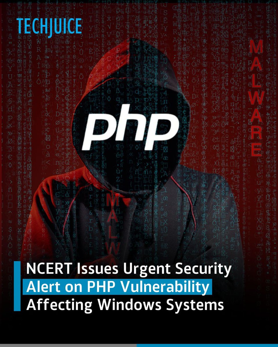 TechJuicePk's tweet image. The National Computer Emergency Response Team (NCERT) has issued a critical advisory warning organizations, including those in Pakistan, about a newly discovered security flaw in PHP

For more insights, tap the link in our bio

#CyberSecurity #PHPVulnerability #NCERT