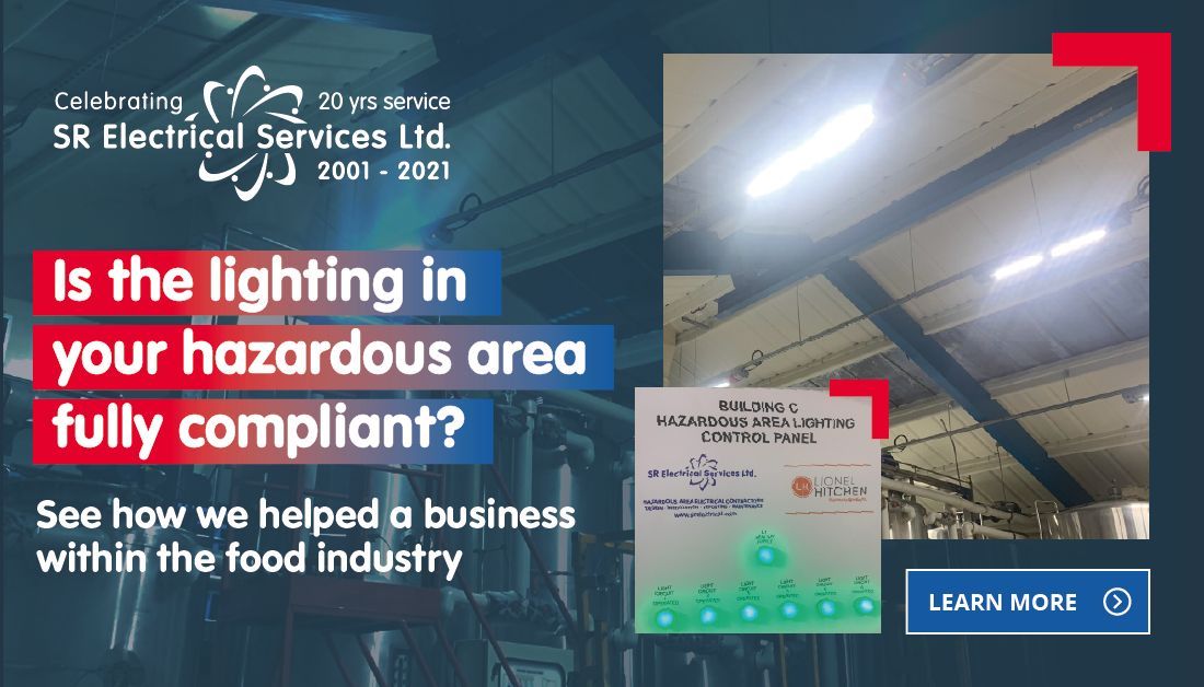 Is the lighting in your hazardous area fully compliant? We helped a business in the food industry ensure their vitamin production area was fully fitted with ATEX certified fittings, which left no area of the facility uncovered! 💡 See the installation: buff.ly/Z3mpGEJ