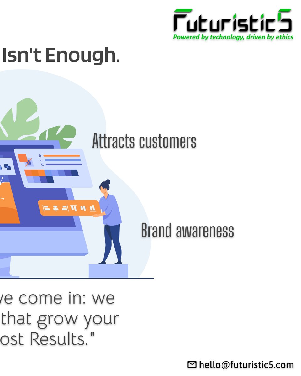 Futuristic5 IT Solutions (@_futuristic5) on Twitter photo Social media is great, but a website is essential! πβ¨ Build trust, attract customers, & grow your brand 24/7 with a professional website.
Letβs make it happen! πContact us at hello@futuristic5.com
#Futuristic5 #India #Pune #ITServices #Technology #WebDesign #WebDevelopment Social media is great, but a website is essential! πβ¨ Build trust, attract customers, & grow your brand 24/7 with a professional website.
Letβs make it happen! πContact us at hello@futuristic5.com
#Futuristic5 #India #Pune #ITServices #Technology #WebDesign #WebDevelopment