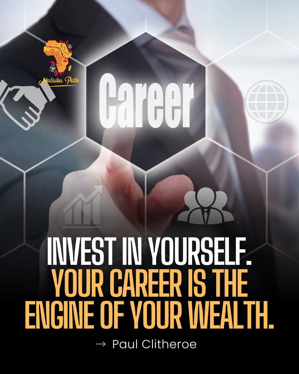 MalaikaPath's tweet photo. Invest in yourself! Your career is the source of your wealth. Continue learning, expanding, and embracing opportunities! 💡💼
#CareerSuccess #MalaikaPath #InvestInYou #CareerSuccess #MalaikaPath #InvestInYourself https://t.co/IQo8RTS67p