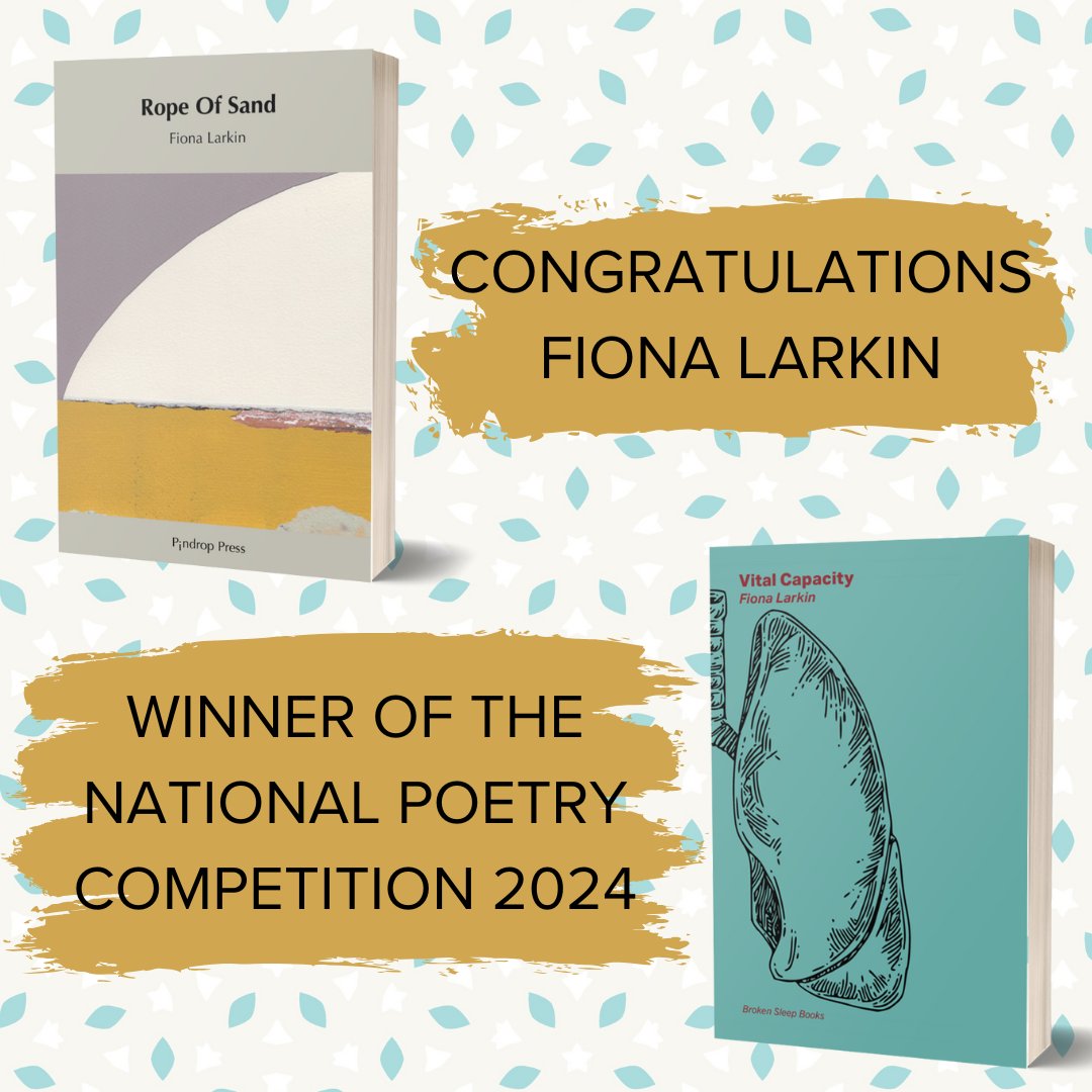 PoetryBookSoc (@poetrybooksoc) on Twitter photo Congratulations <a href="/fionalarkin/">Fiona Larkin @fionalarkin.bsky.social</a> for winning first prize in the #NationalPoetryCompetition, with her gorgeous poem 'Absence has a Grammar'.
You can explore more of Fiona's work in her <a href="/brokensleep/">Broken Sleep Books</a> pamphlet 'Vital Capacity', and her debut collection 'Rope of Sand', published by Congratulations <a href="/fionalarkin/">Fiona Larkin @fionalarkin.bsky.social</a> for winning first prize in the #NationalPoetryCompetition, with her gorgeous poem 'Absence has a Grammar'.
You can explore more of Fiona's work in her <a href="/brokensleep/">Broken Sleep Books</a> pamphlet 'Vital Capacity', and her debut collection 'Rope of Sand', published by