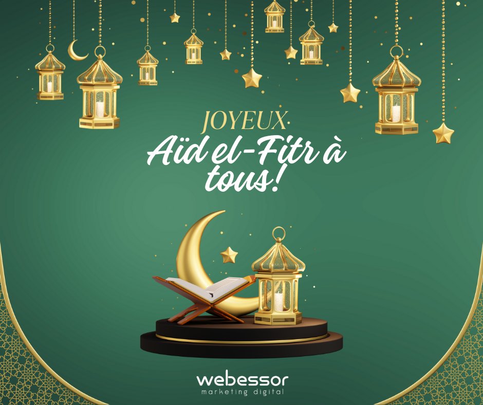 Webessor's tweet image. 🌙 L’équipe Webessor vous souhaite une fête de l’Aïd pleine de paix, de sérénité et de moments précieux avec vos proches. ✨
#aïdelfitr #aïd #Aïd2025 #aïdmubarak