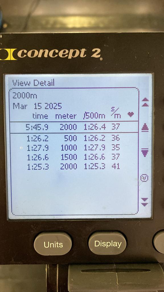 Concept2Espana's tweet image. 💥EL SEGUNDO MEJOR TIEMPO DE LA HISTORIA DEL REMO NACIONAL EN LOS 2.000 METROS💥
Jordi Jofre (@jordijofre96) ha marcado unos increíbles 5:45,9 quedándose a tan solo 1,6 segundos de su propio Récord de España, logrado en 2021.
#RowErg #VermontC2 #Concept2España