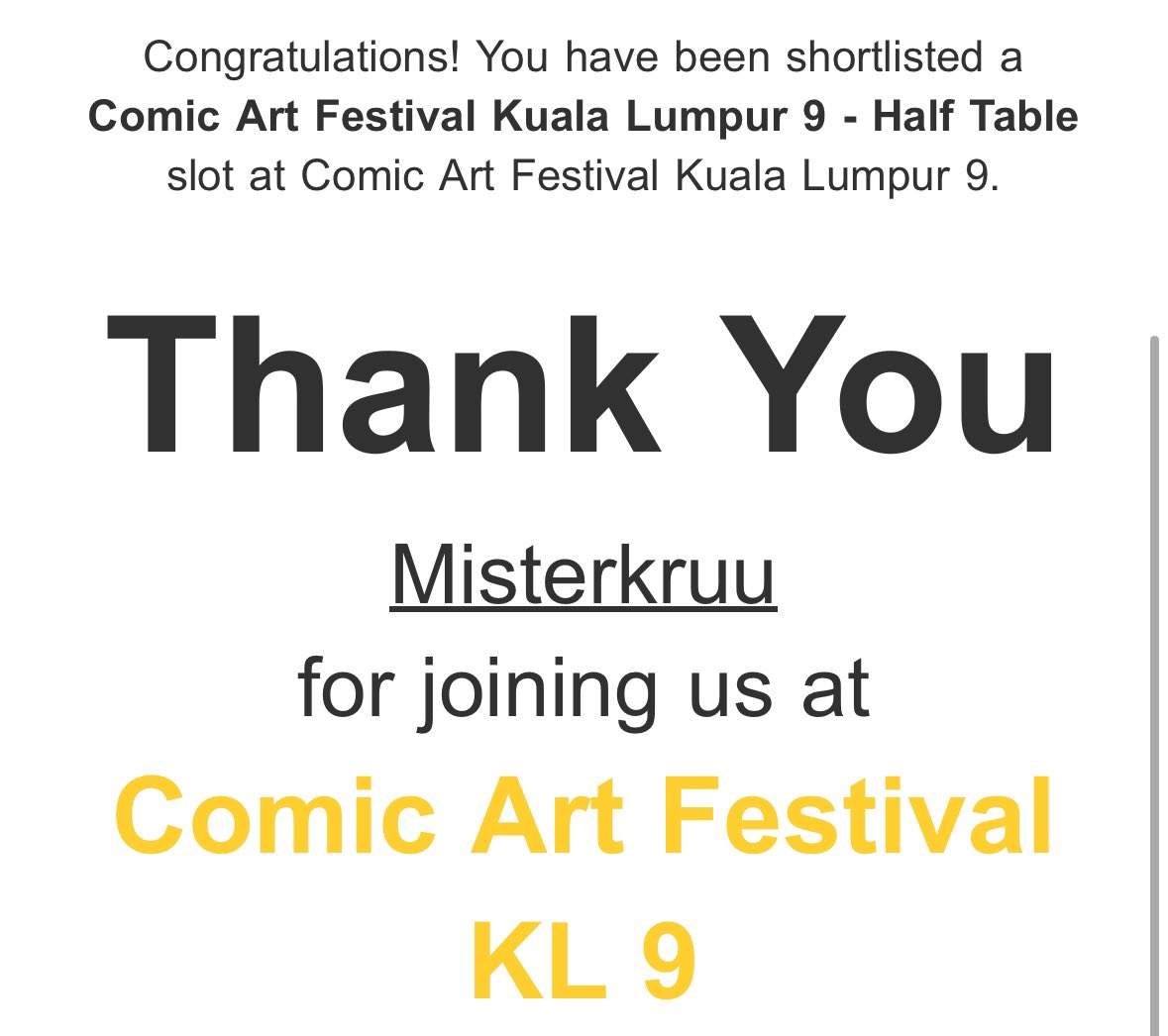 Yippe will boothing at CAFKL again this year