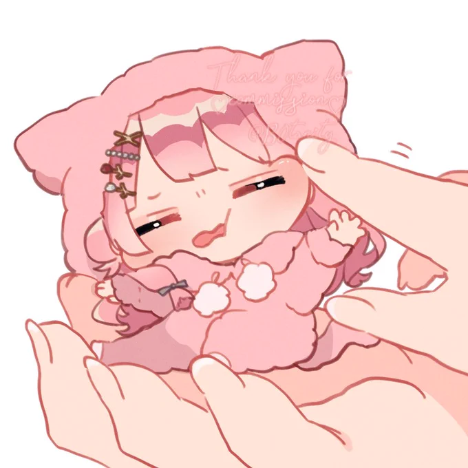 手のひらつんつん量産 オーダーありがとうございました #有償依頼 #量産依頼 #イラストオーダー #有償アイコン #有償依頼受付中 #ペア画