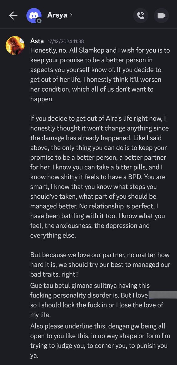 Ini kah yang lo bilang GA DIRANGKUL? If yes, lo cari deh orang mana lagi yang masih mau console and giving you actual WISE ADVICE FOR A SHITTY PERSON LIKE YOU. <a href="/MentorSPADE/">Claude.</a>