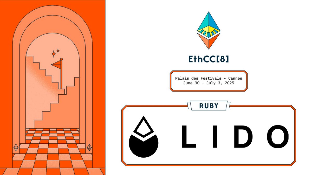 Thank you @LidoFinance for supporting us this year as a RUBY sponsor! 🔴  Lido is a liquid staking protocol for Ethereum where you can stake without  locking tokens or running hardware, making