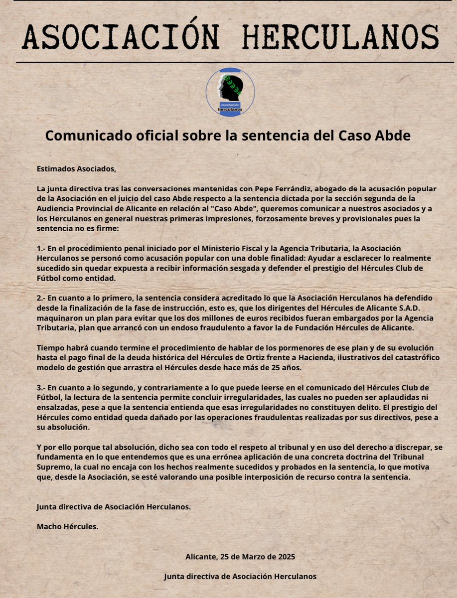 COMUNICADO OFICIAL | SENTENCIA CASO ABDE