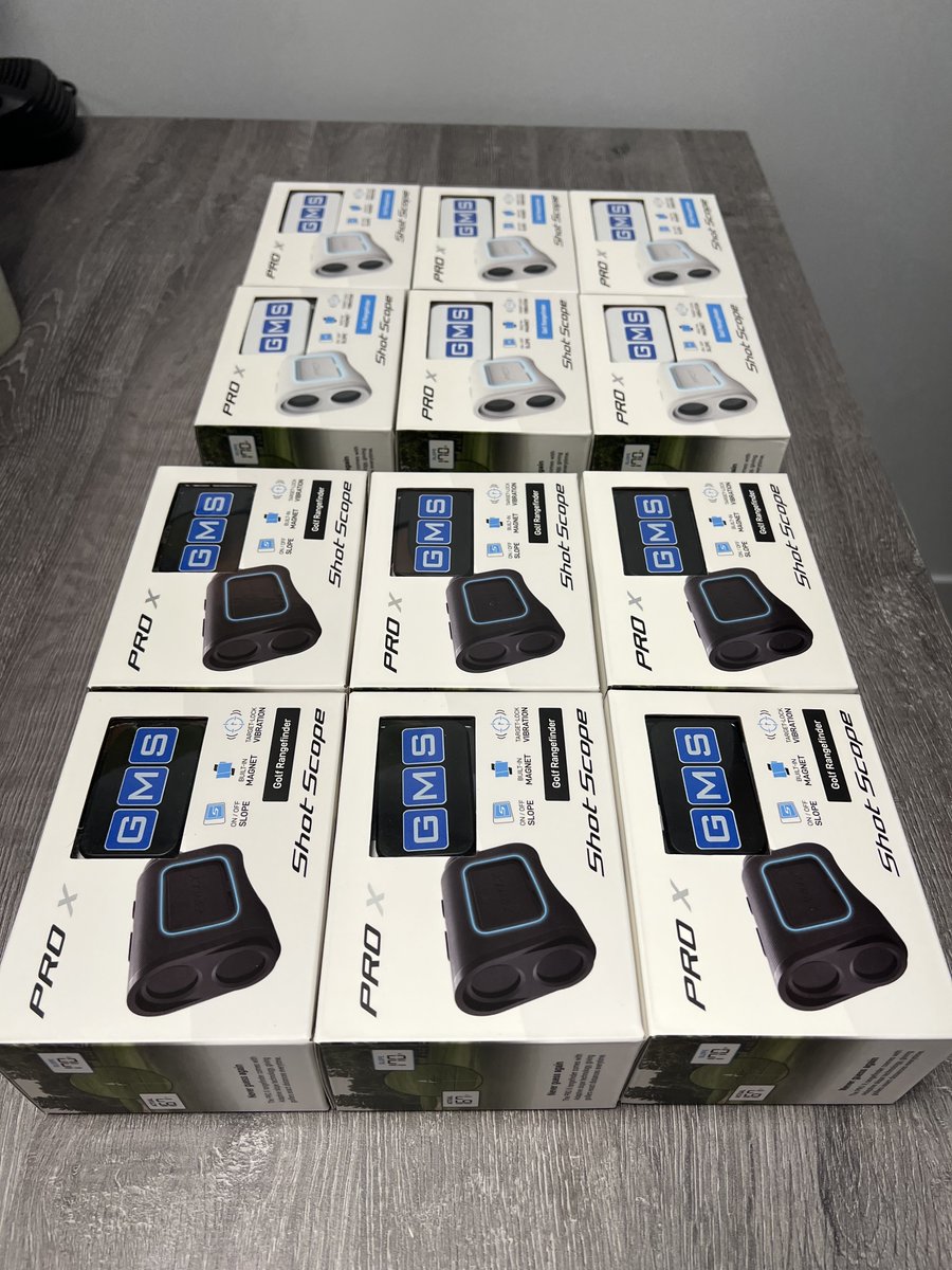 shotscope's tweet photo. 📦 We are delighted to be shipping out a new set of customized PRO X rangefinders to our friends at
@GMSGolf. 

Trade, golf clubs, organisations or events looking to place a custom order for the PRO X rangefinder can email sales@shotscope.com. https://t.co/xXLes0gHTc