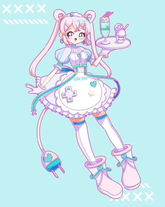 ゲーミングメイドちゃん!#1日何枚か #illustration 