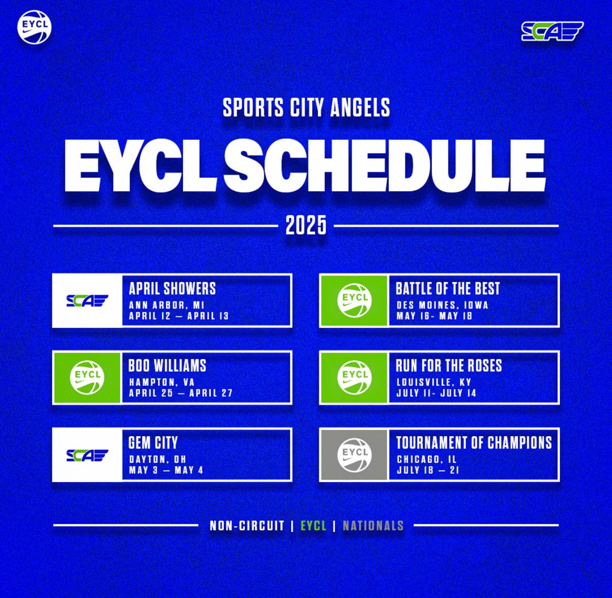 SCA_OH's tweet image. Mark those calendars 📅 

Our 2025 schedule is here‼️