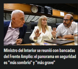 TODO ES PEOR DE LO QUE PENSABAMOS
El FA se desayuna de una realidad que fue largamente denunciada por la gente, desde aquí mismo 
Primó el discurso de mantener la institucionalidad como una cáscara vacía para no proceder y así salvaron a Lacalle de la cárcel
Ahora hacerse cargo