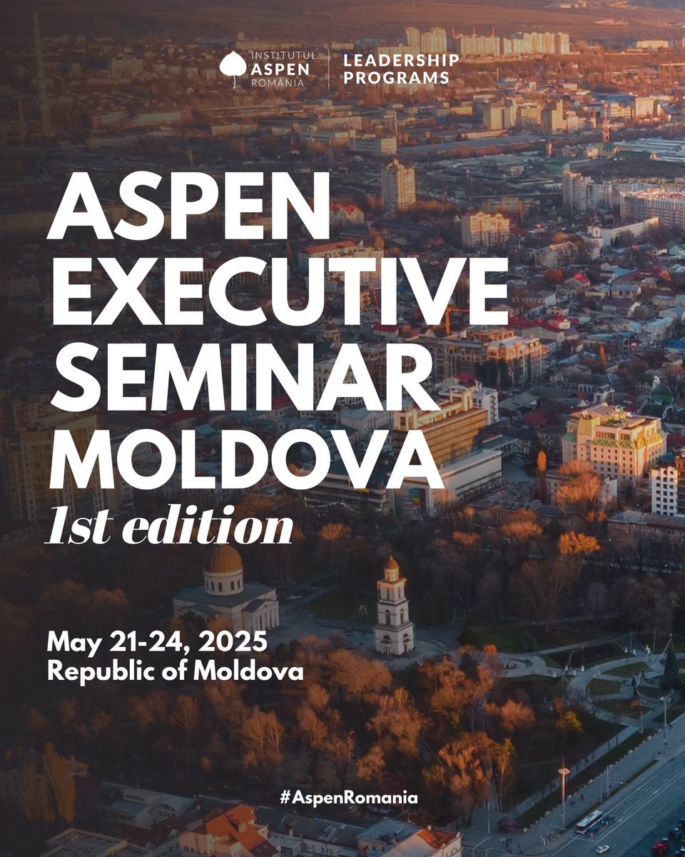 🇲🇩  Join us for the first Aspen Executive Seminar in Moldova, May 21–24, 2025 — a unique leadership experience. Apply or nominate someone here: forms.gle/v8CuyRmfjbKzd5…

For more information about the event, please visit:  aspeninstitute.ro/aspen-executiv…