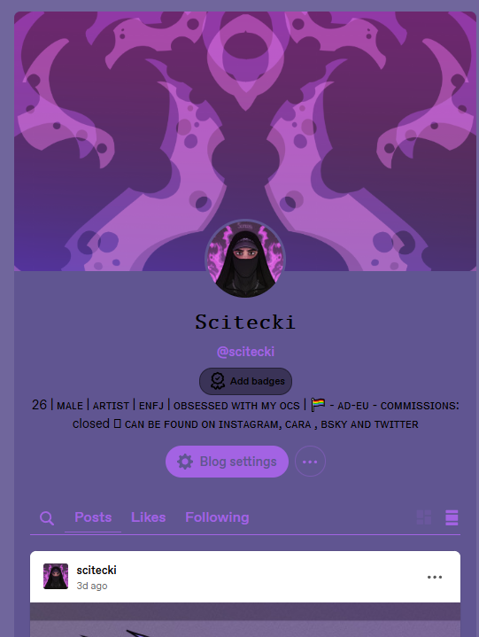 scitecki's tweet photo. Friendly reminder. I have moved to another platform. I will be using twitter too but I'm not interested in posting on this platform anymore unfortunately, ifykyk. https://t.co/fY6fHa7rQi